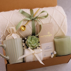 Self Care Gift Box, Sending Hugs Gift Box, Care Package For Her, Care Package Friend, Tea Gift Box, Cheer Up Gift Box, Thinking Of You Sage Candle Succ