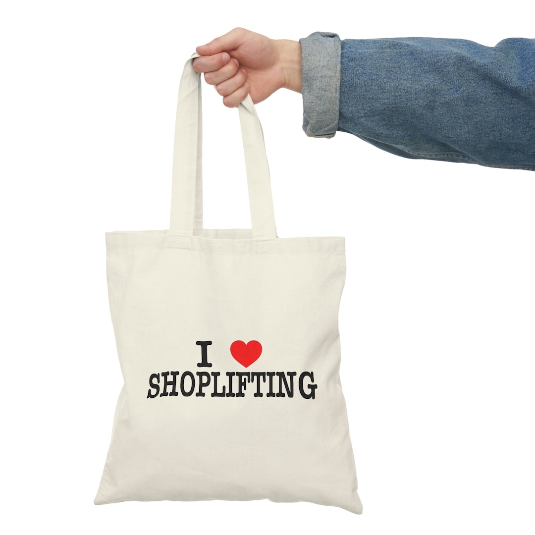 I Love Shoplifting Tote Bag A Fun and Ecofriendly Accessory Etsy