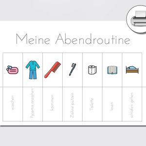 Evening routine | For children | PDF | Digital | according to Montessori