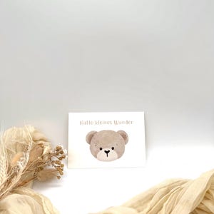 Karte zur Geburt  | Geburtskarte| Postkarte zur Geburt | Grußkarte | Geburt | Hallo kleines Wunder | newborn