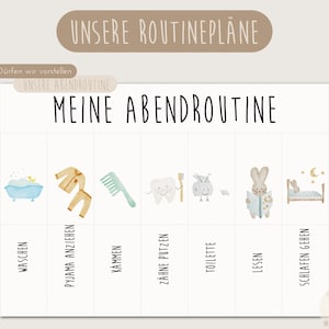 Routine serale | Per bambini | Programma serale | Rituale serale | Piano di routine | Acquerello | autodipinto | PDF | Digitale | secondo Montessori