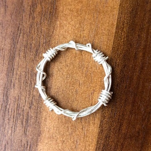 Barbed Wire Style Sterling Silver Ring