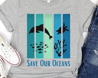 Save Our Oceans T-shirt, Earth Day 2024 Save The Seas Save Our Planet Earth Day Shirt, Clean The Ocean, Protect Marine Life Ocean Life Shirt
