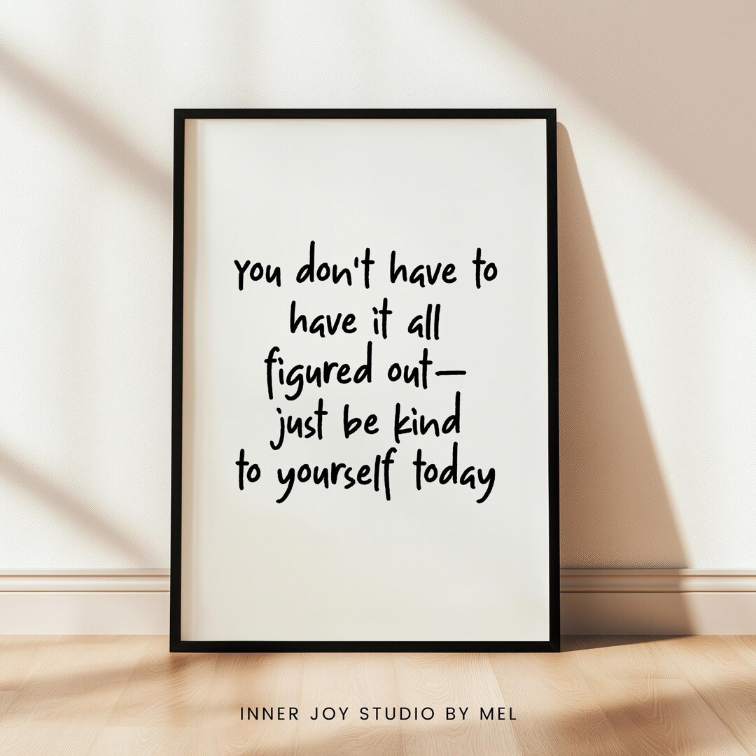 Printable Mental Health Wall Art, Inspirational Quote, Self Love Poster ...