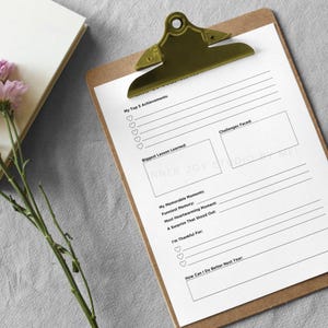 This printable end-of-the-year review and new-year resolutions is a 2-page PDF file and comes in A4 and Letter size.