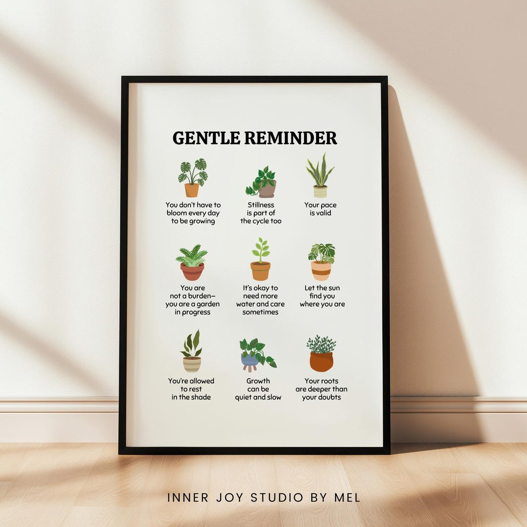 Printable Mental Health Affirmation Wall Art, Self Love Poster for Self ...