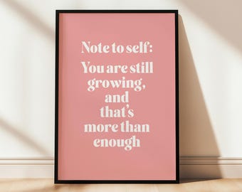 Dear Me, Printable Pink Motivational Wall Art, Self Love Poster, Inspirational Quote, Note To Self, Office Wall Decor, Dorm Decor