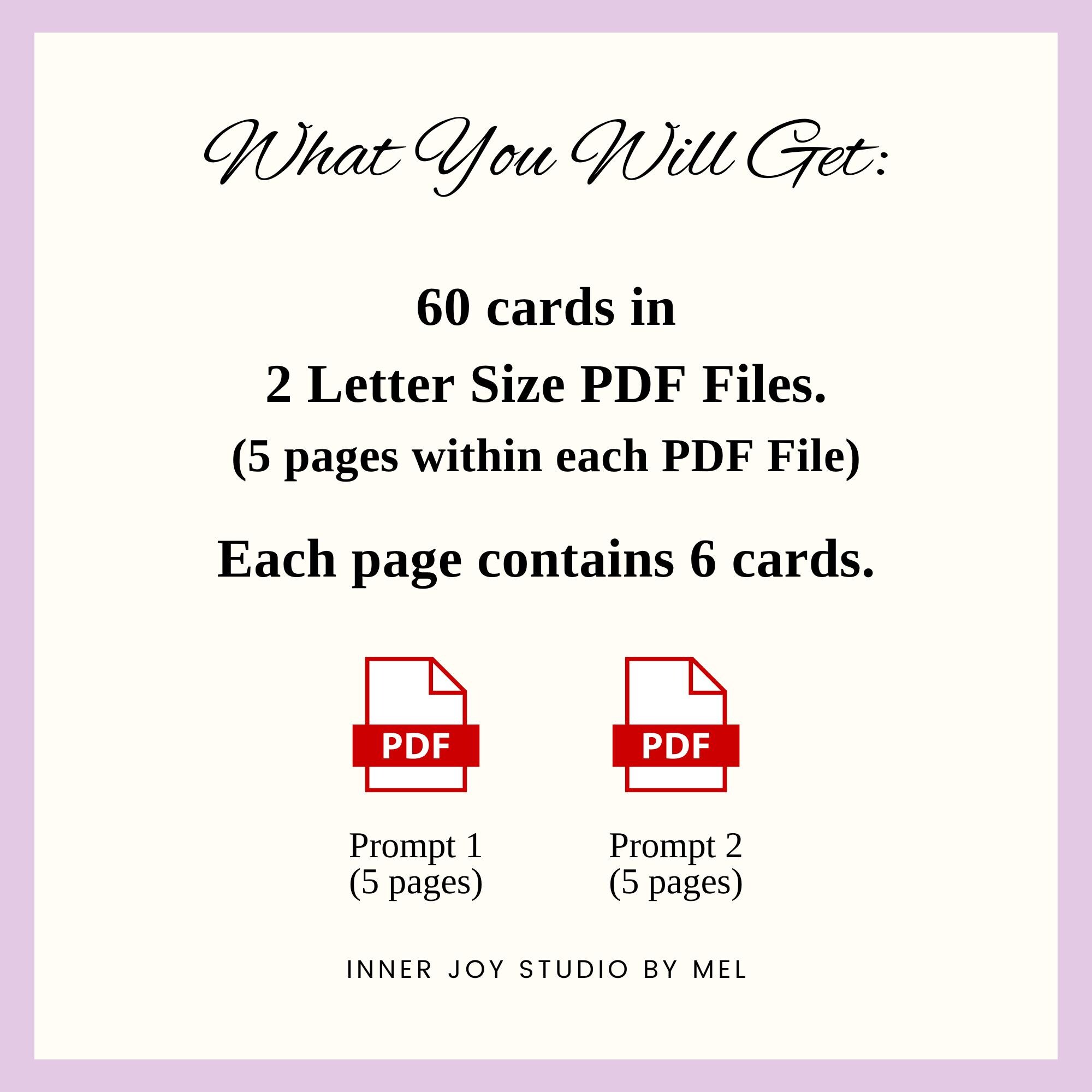 Printable Personal Growth Journal Prompt Cards for Self Reflection ...