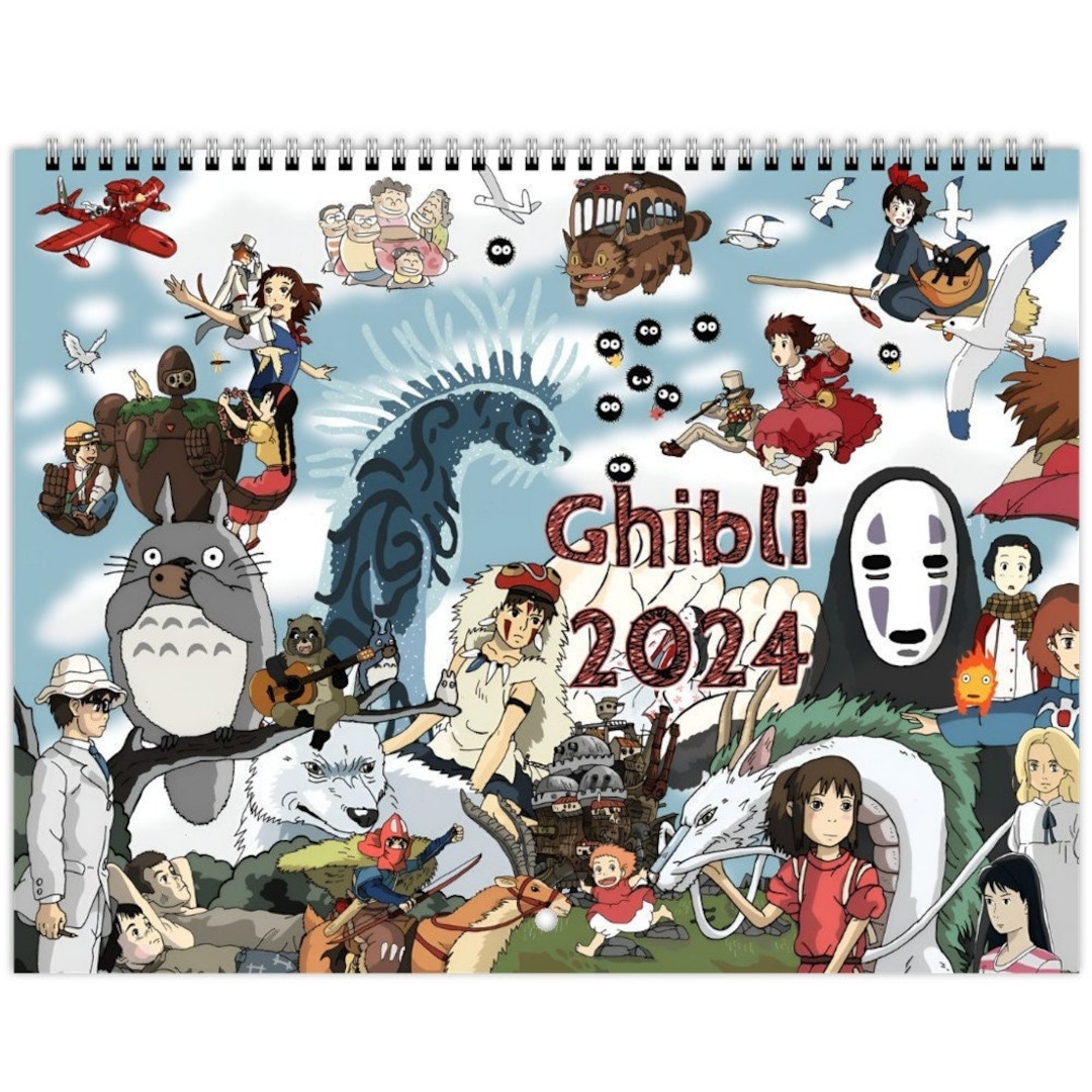 Wall Calendar 2024 Studio Ghibli Hanging Vertical Wall Etsy