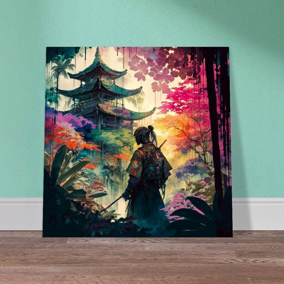 Poster Samurai Watercolor - Digital Art Print,ai Generated Image,trendy ...