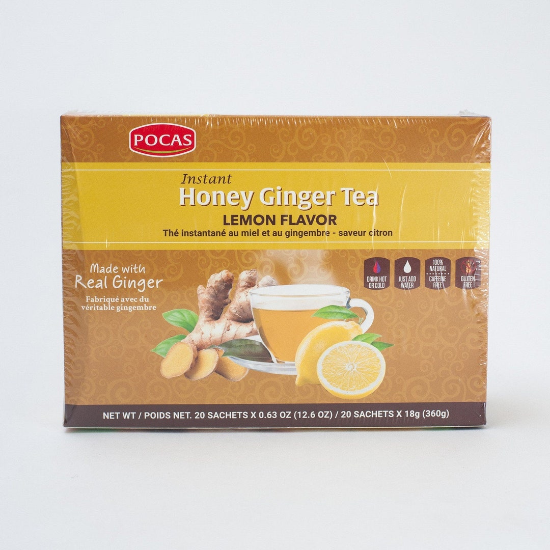 Pocas Honey Ginger Tea Variety Lemon Flavor Instant Tea Powder Etsy