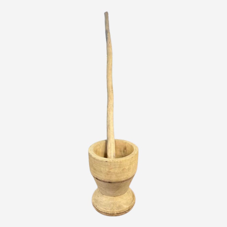African Wooden Mortar & Long Pestle Set Etsy
