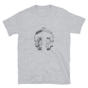 Headphone Assembly Short-Sleeve Unisex T-Shirt Light