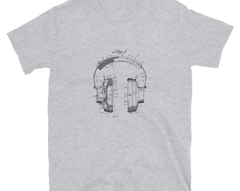 Headphone Assembly Short-Sleeve Unisex T-Shirt Light