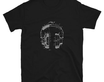 Headphone Assembly Short-Sleeve Unisex T-Shirt Dark