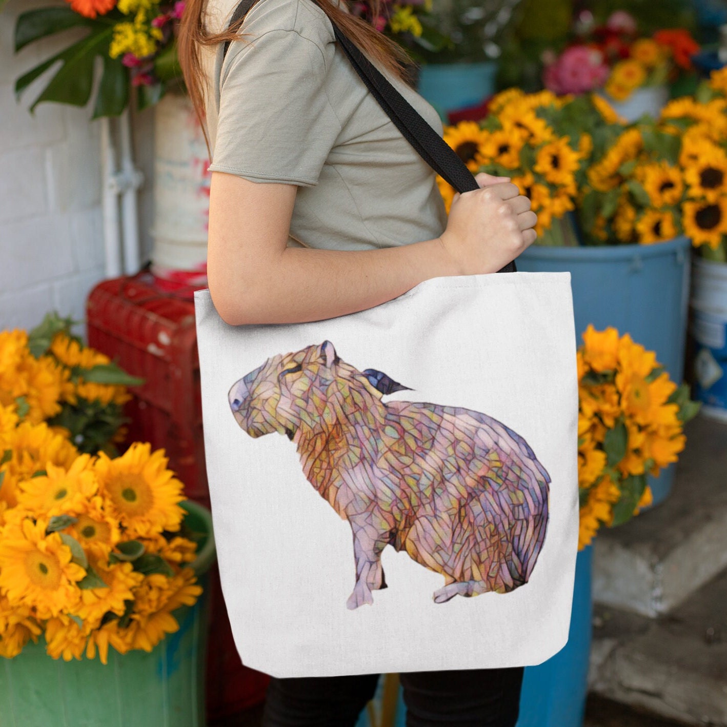 Capybara Tote Bag Endangered Animal Wildlife Shoulder Bag Purse Etsy