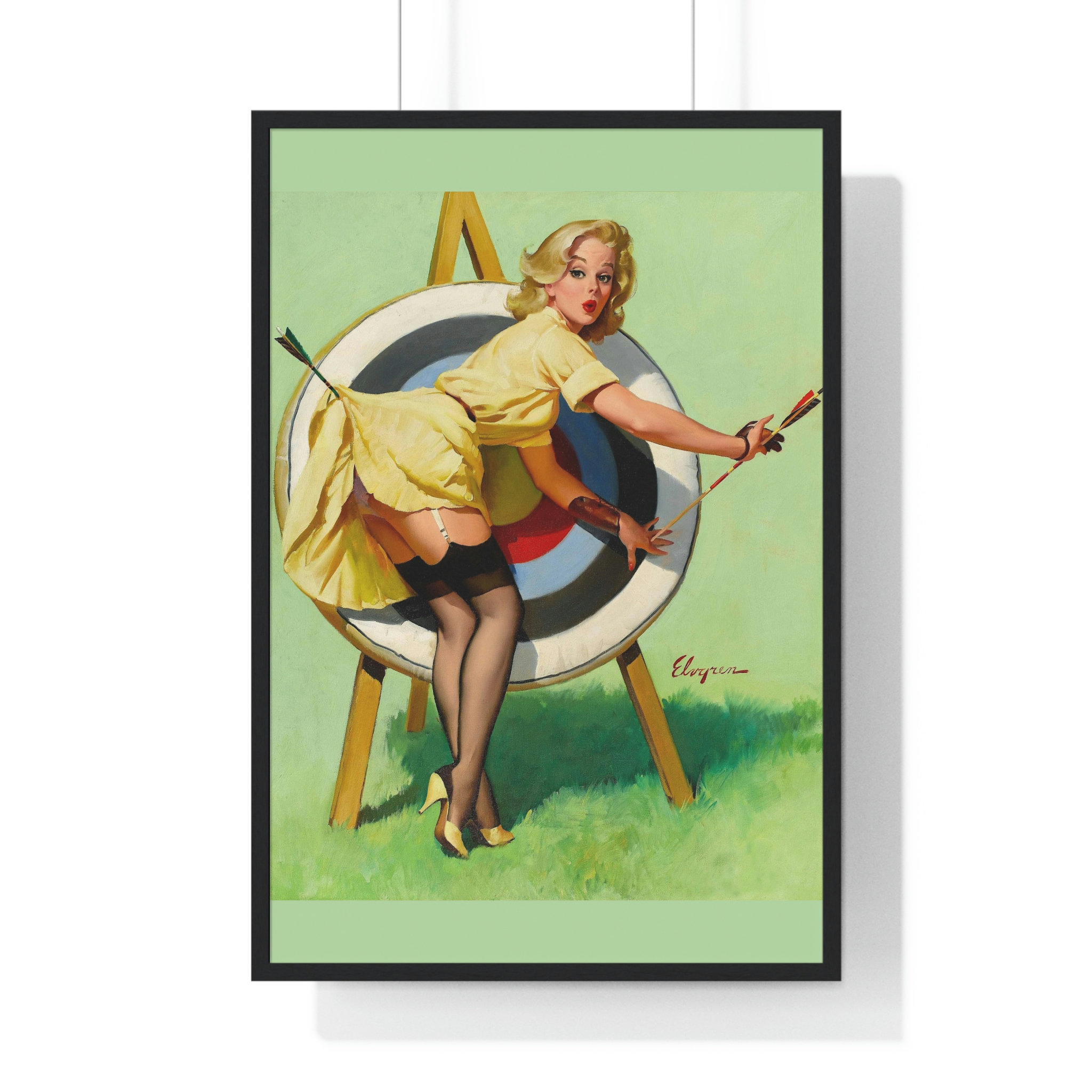 Vintage Pinup Art Girl Target Pinup Wall Art Pin up Girl Pinup Lingerie