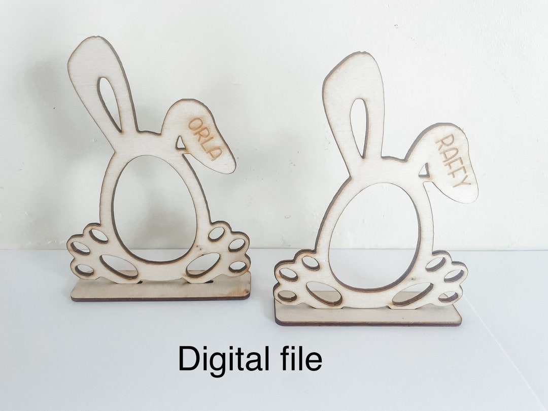 Easter Bunny Egg Holder Laser Cut Svg File Glowforge Egg Holder Stand ...