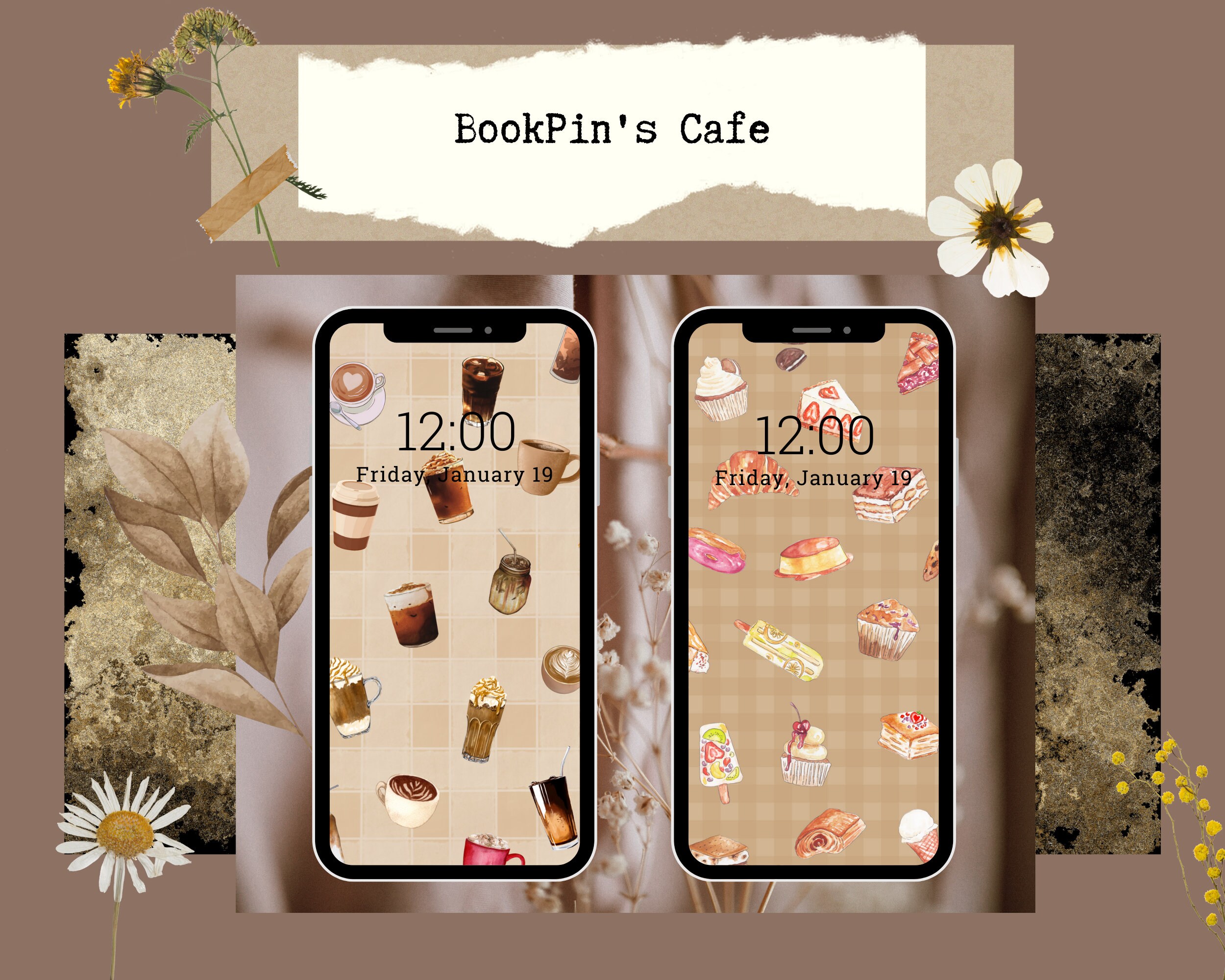 Minimalistic Aesthetic Phone Wallpapers, Digital Download, Vintage