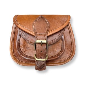 Bolso bandolera de piel de cabra auténtica CHEYENNE hecho a mano: elegante y versátil