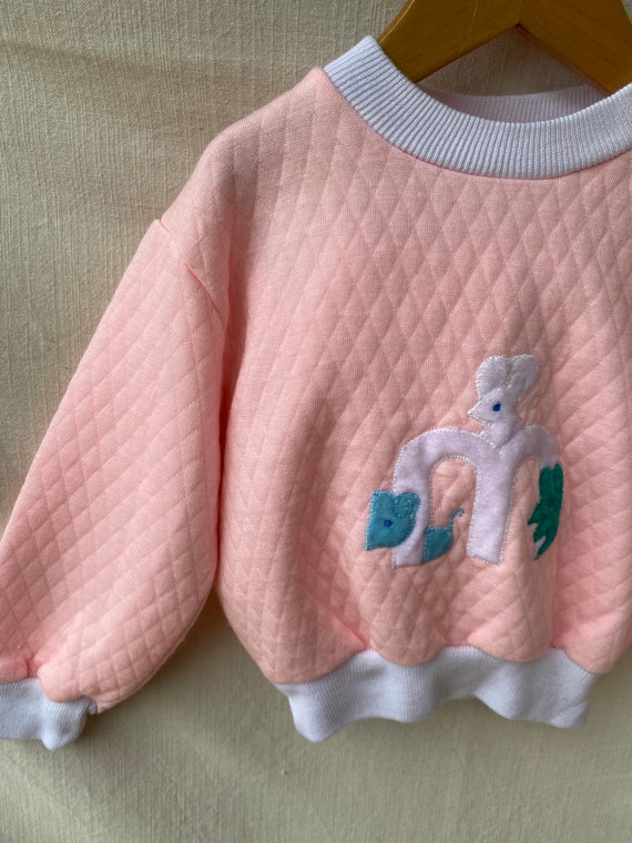 2/3 years - 80s light pink padded track suit - image 2