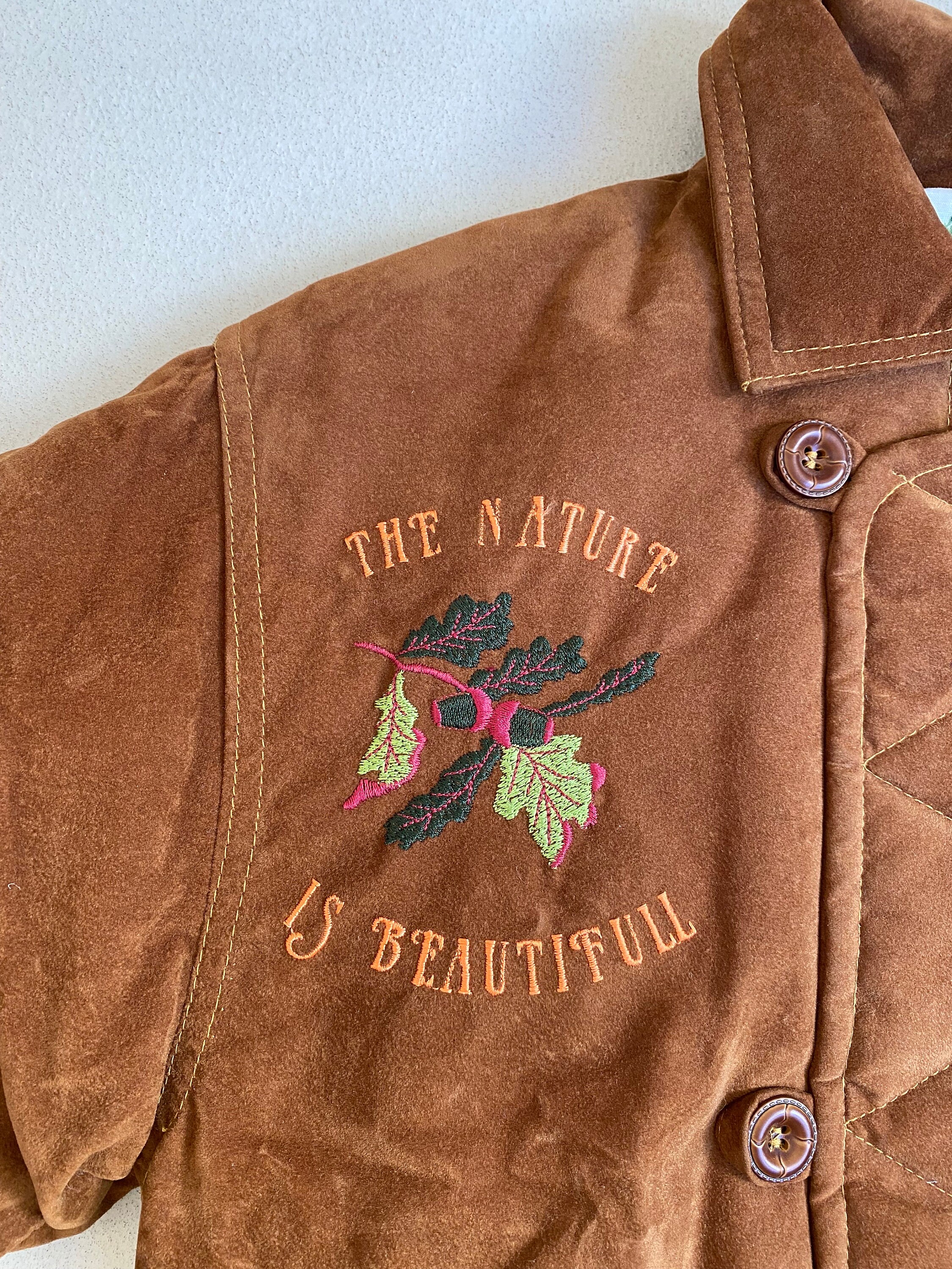 6/7 Years VINTAGE Kids Suede Jacket, Bomber Style Cut, Very Cozy Padded ...