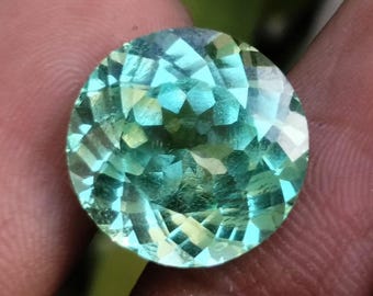 Grandidierita natural esverdeada de Montana, extremamente rara, com certificado AAA+, formato redondo, linda pedra preciosa grandidierita solta para joias