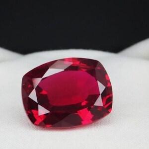 Rubí natural AAA certificado de 8 quilates, rubí rojo sangre de paloma de Birmania, piedra preciosa extremadamente rara y piedra preciosa de corte cojín, regalo de cumpleaños para ella