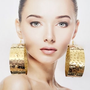 Large Chunky Hoop Earrings