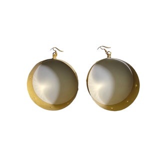 Gold Chunky Earrings - Teardrop Statement Earrings - Earrings