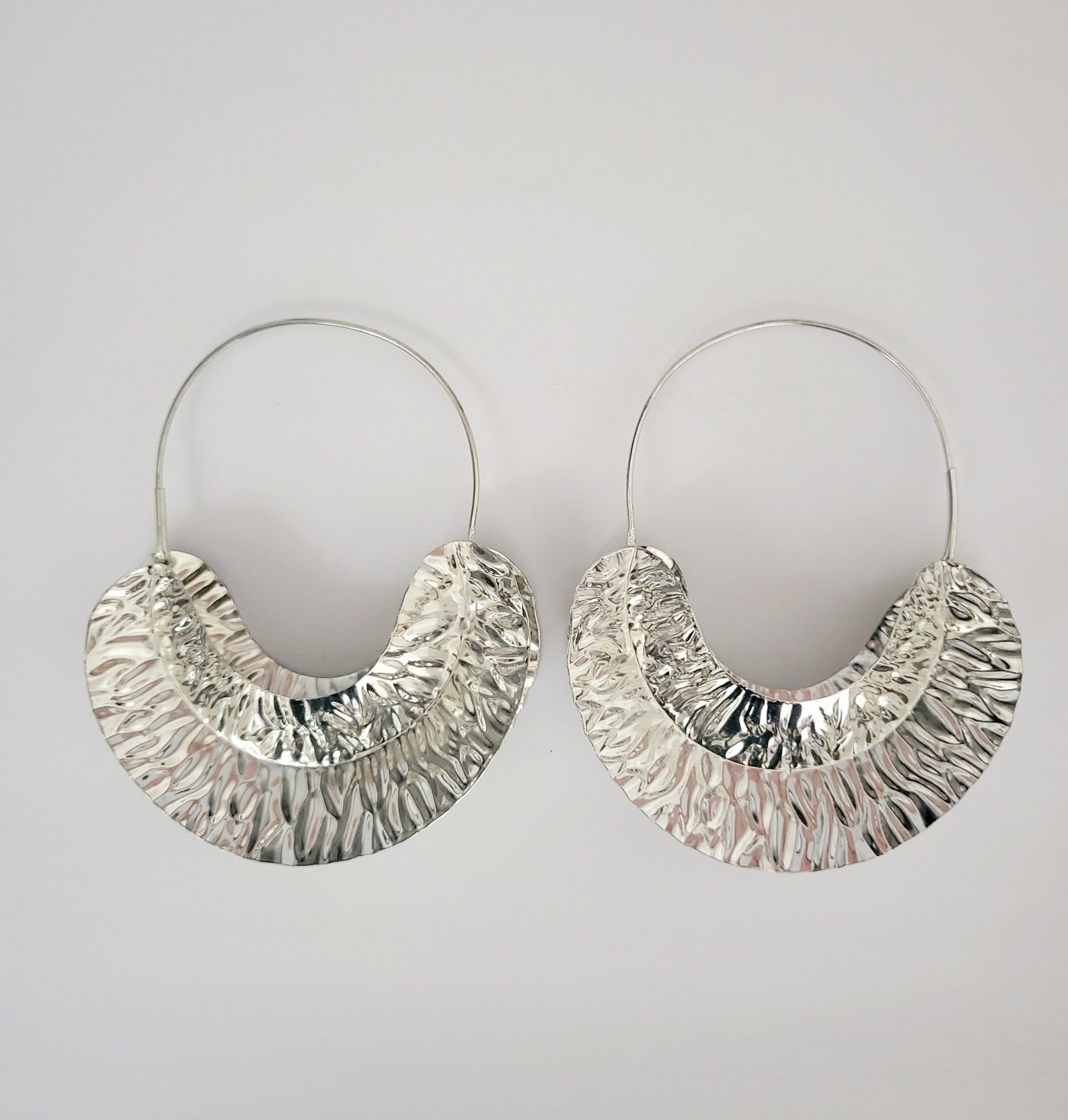 Fulani Jumbo Silver-Plated Hoop Earrings