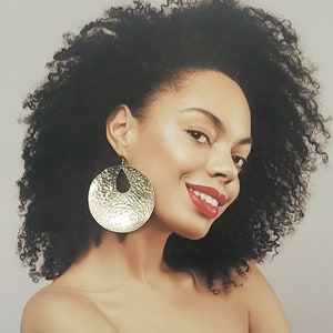 Silver Boho Concave Hammered Dome Earrings