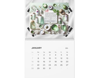 Global Skincare Practices, Wall Calendars (2024), Beauty Calendar, International Skincare Rituals, Monthly Skincare Guide