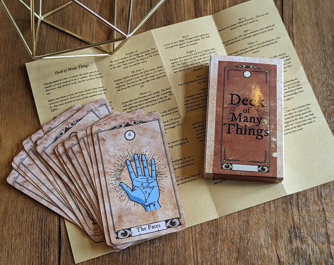 Many Things Sign Deck of Many Things, Dungeons and Dragons Game Prop - Etsy