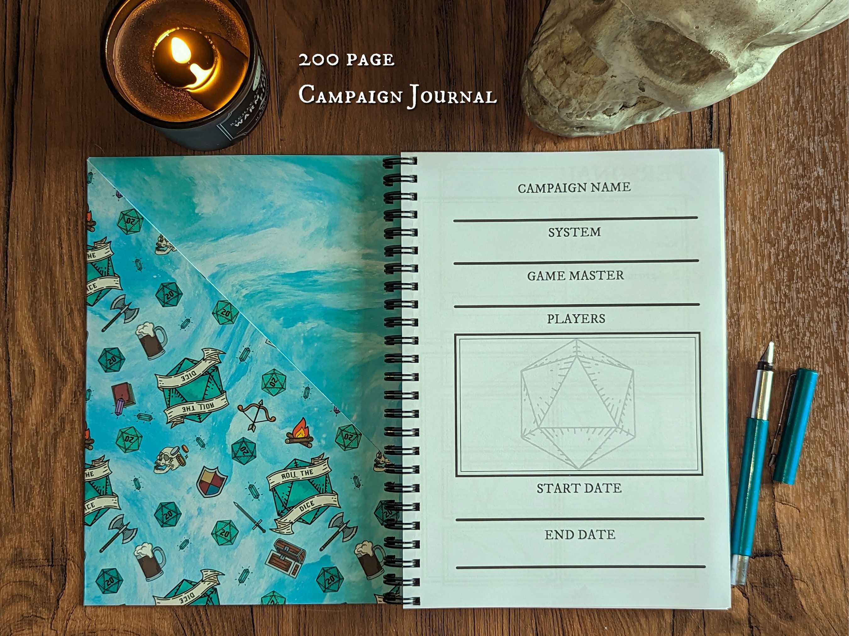 Deluxe Dungeons and Dragons Campaign Journal Dnd Notebook D&D Campaign