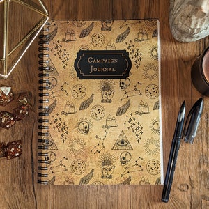 Deluxe DnD 5e Campaign Journal: 'Mystical Incantations' A5 Notebook