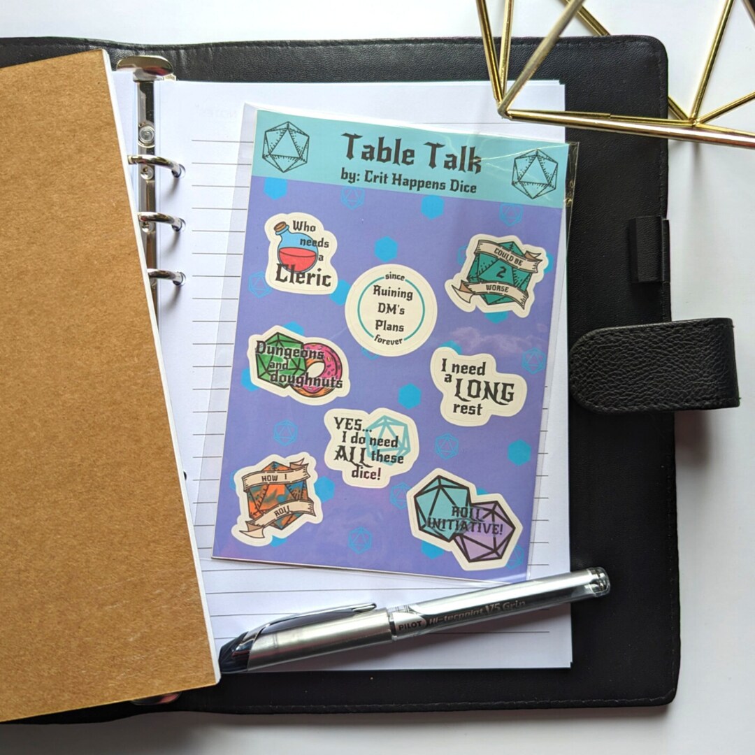 Funny TTRPG Sticker Sheet: Sarcastic D&D Planner Stickers - Etsy
