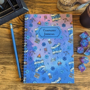 Deluxe DnD 5e Campaign Journal: &#39;Twilight&#39; Design, A5 Notebook