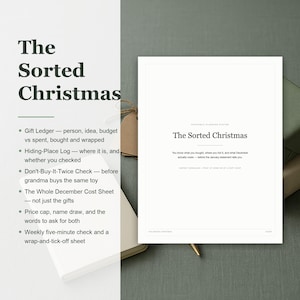 Christmas Gift Tracker Spreadsheet | Gift Ledger, Hiding-Place Log, Don't-Buy-Twice Check, Whole-December Budget | Excel, Google Sheets, PDF