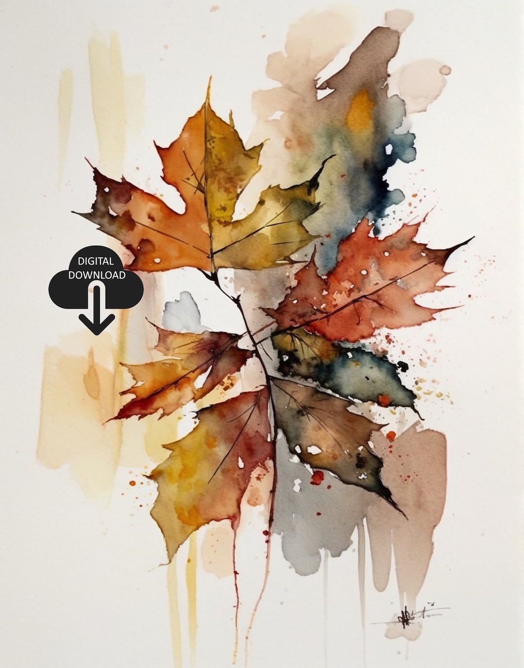 Abstract Fall Art - Etsy - Textured Abstract Fall Wall Art