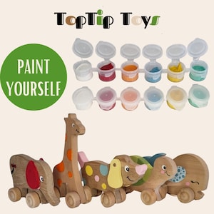 SENSORY ANIMAL TOYS, Handmade Toys, Educational Toys, Montessori Toys, Luxury Naturel Wooden Animal Toys, Gift For Toddlers, Paint Yourself