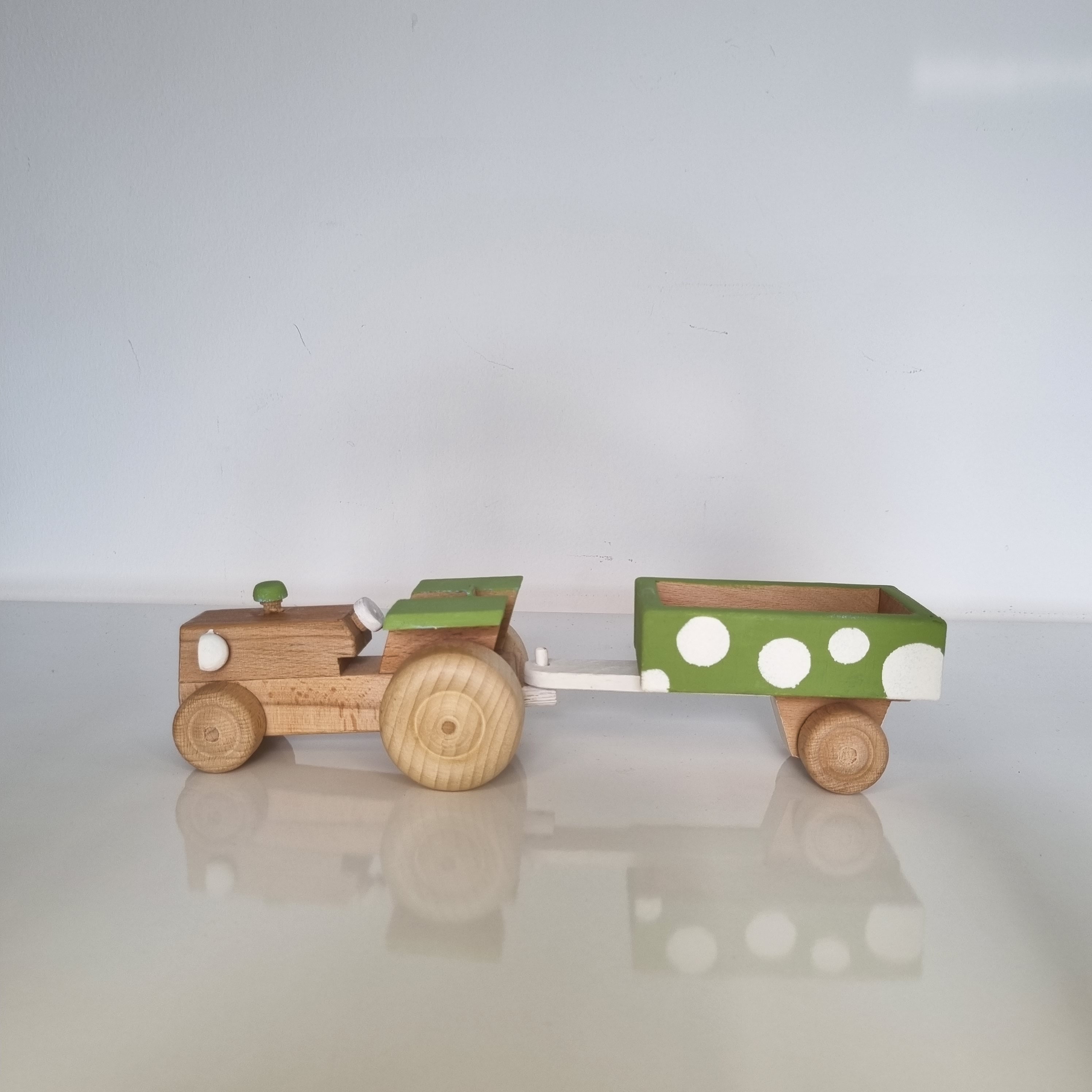WOODEN TRACTOR TOYS, Handmade Montessori Toys, Wooden Farm Toys, Sensory Wooden Farm Toys