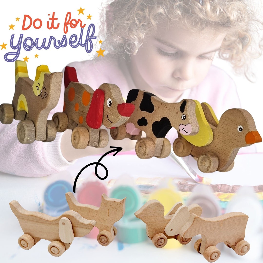 SENSORY ANIMAL TOYS, Farm Toys, Handmade Toddlers Toys, Educational