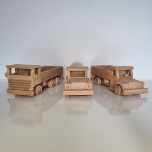 WOODEN TRUCK TOYS, Handmade Montessori Truck Toys, Lorry Set, Wooden Damper Truck, Wooden Educational Toys, Sensory Wooden Toy, Cement Truck