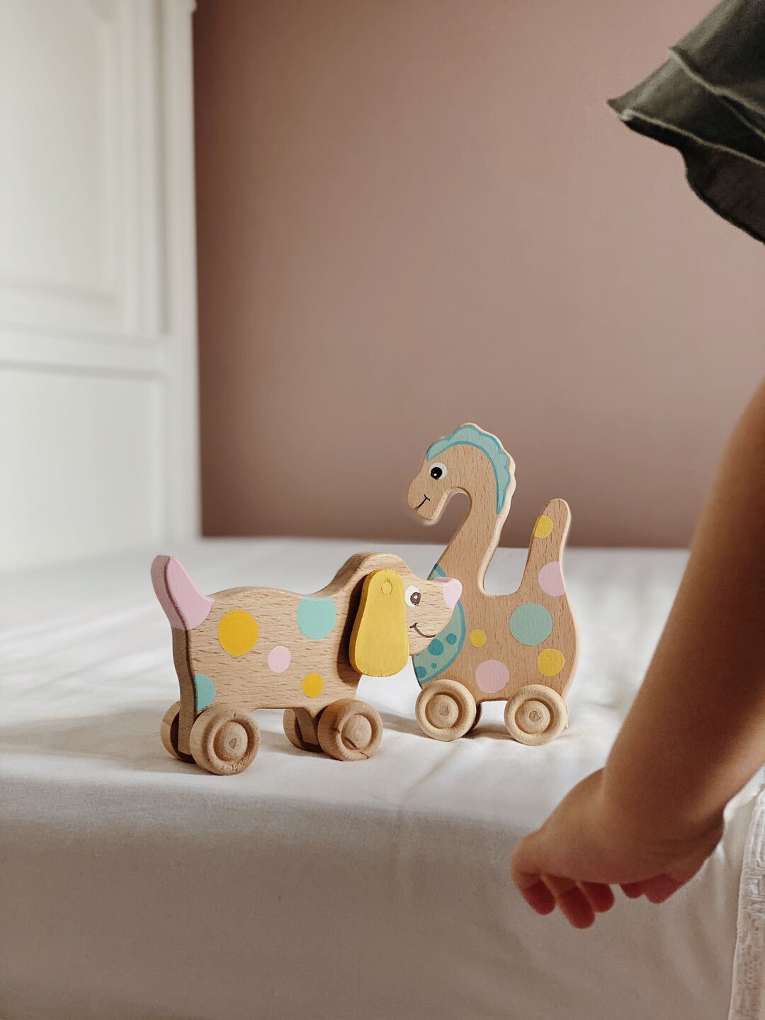 WOODEN DOG TOYS Wooden Animal Toys Montessori Educational Etsy