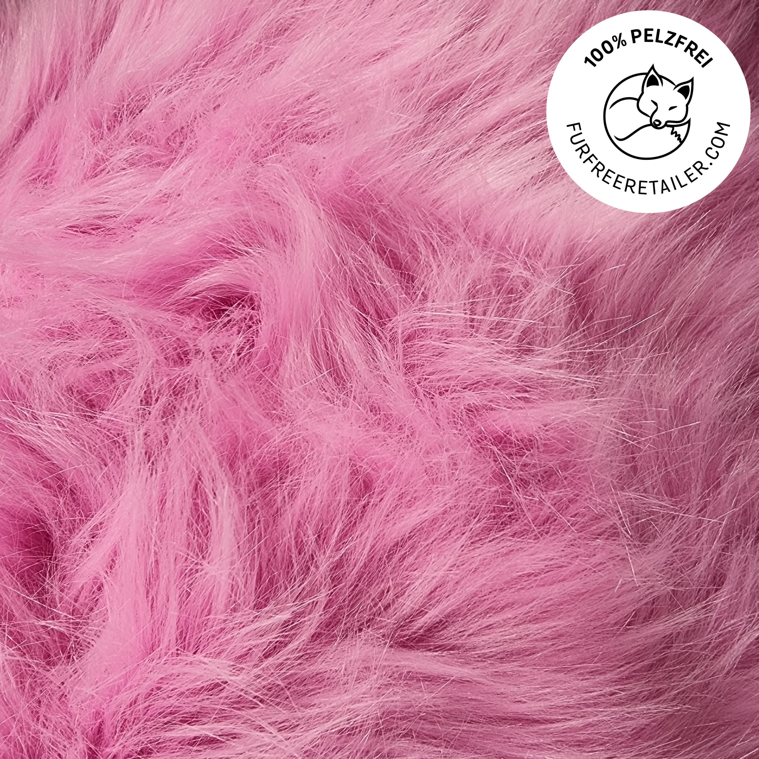 Bubblegum Pink Luxury Shag Faux Fur