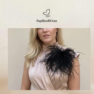 Broszka z piór strusia XL: Fascynator w stylu Gatsby Flapper, w stylu burleskowym