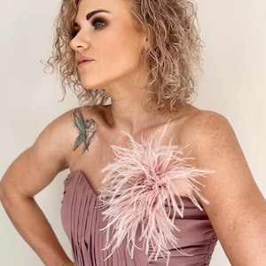 large feather brooch, ostrich feathers fascinator, burlesque, 1920 , fascinate , modern unique, special gift,handmade, Gatsby wedding