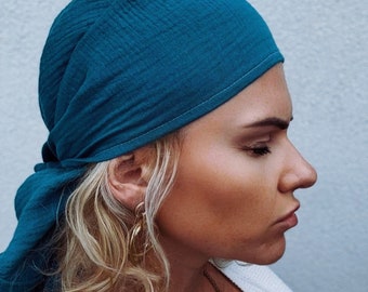 Head wrap, double layer, large muslin scarf, yoga wrap, turban head wrap, organic cotton Muslin Scarf - Perfect for Summer lot of colours