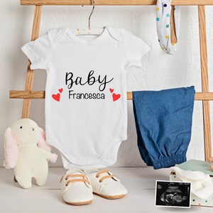 Personalized Baby Bodysuit With Name, Gift Idea Birth, Baptism, Birthday - Baby Onesie With Name, Baby Wearing, Baby Shower